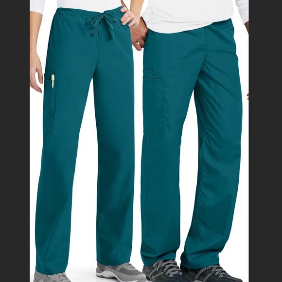 Cherokee Unisex Workwear Drawstring Scrub Cargo Pants - Small NEW - Picture 2 of 2